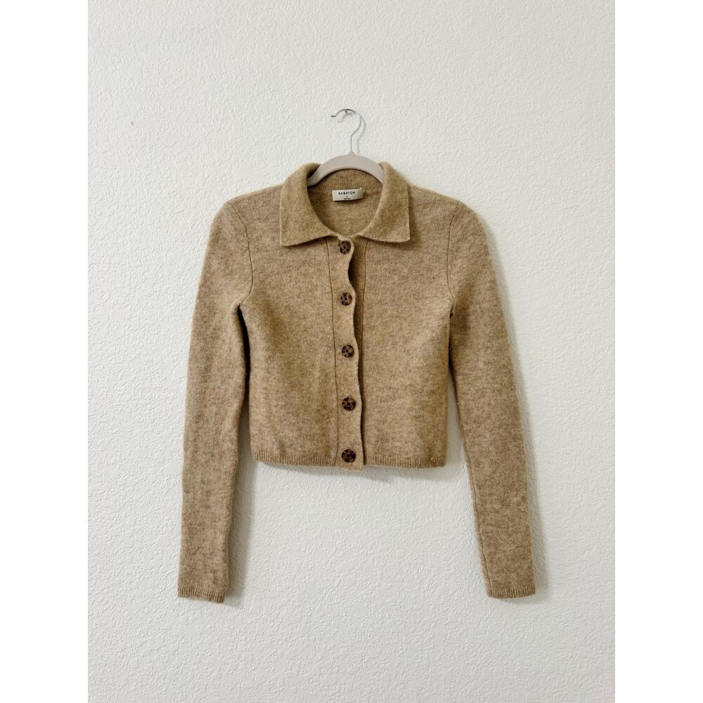 Aritzia x Babaton Yak Wool Blend Cropped Cardigan Size Small